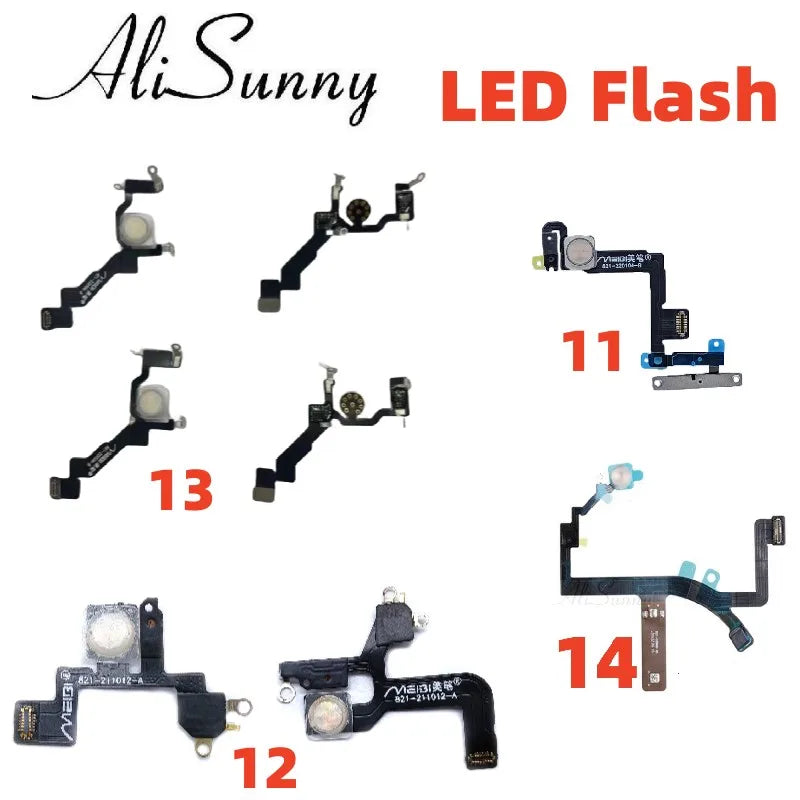 1pcs LED Flash Light Sensor Flex Cable For iPhone 12 14 Plus 13 Pro Max 11 Proximity Distance Ambient Parts