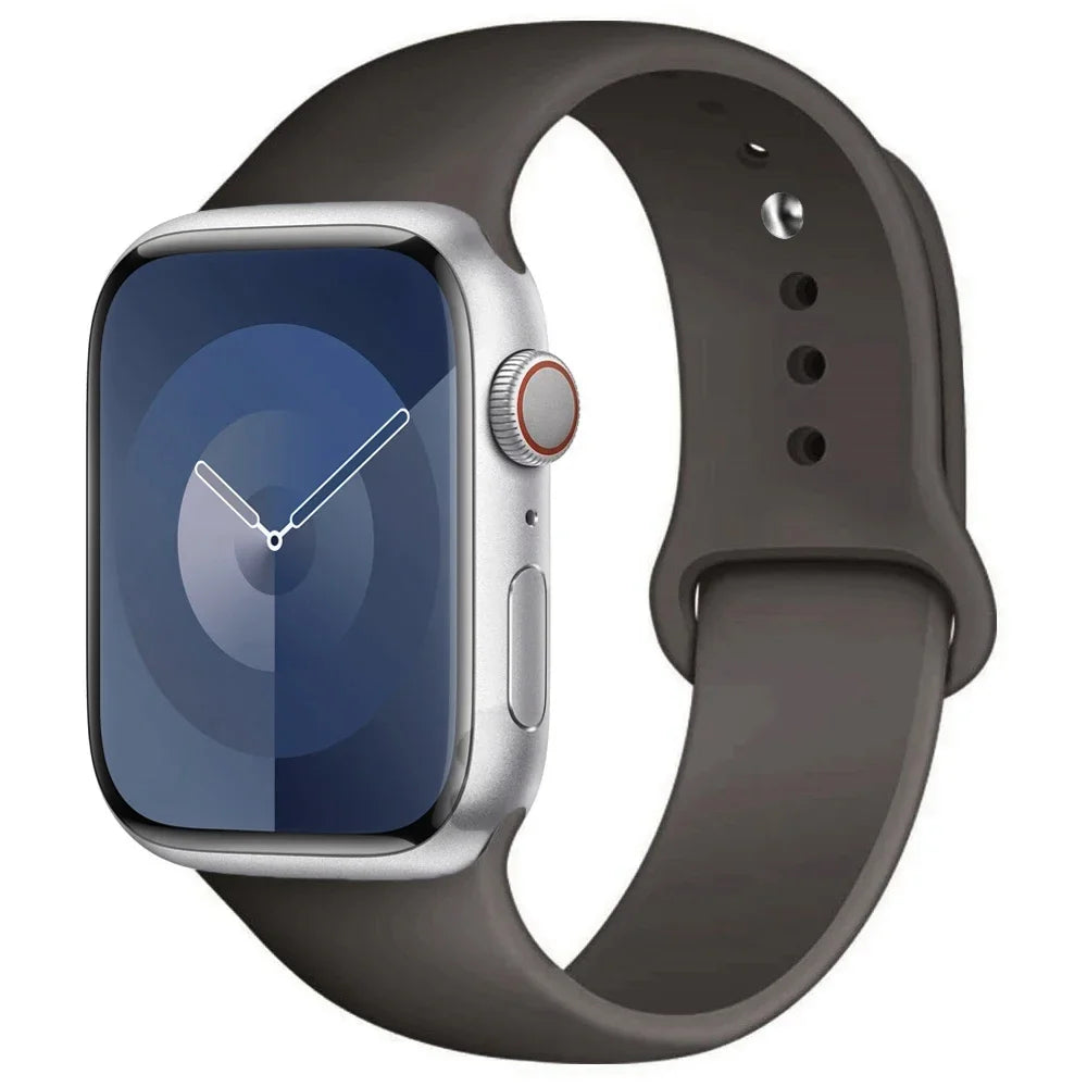 Silicone Band For Apple Watch strap 44mm 45mm 40mm 41mm 42-46mm 49mm sport bracelet iwatch series 11-10-9-8 7 6 5 4 SE-Ultra 2/3