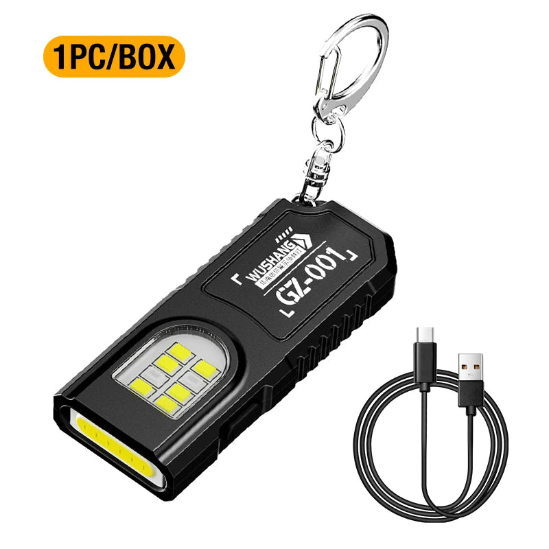 Portable Waist Hanging Keychain, Mini Flashlight, Multifunctional Emergency Charging, Anti Key Chain, Super Large, Bright, House