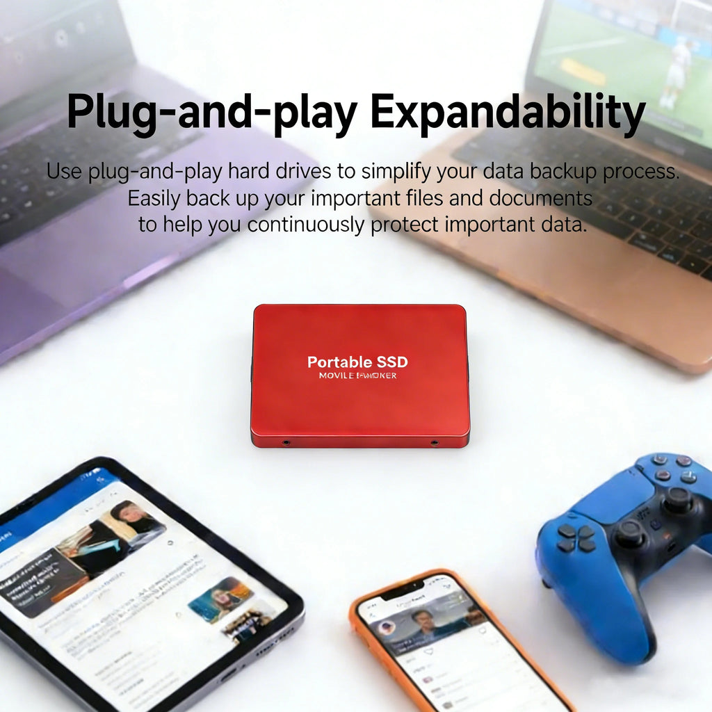 Ultra Fast Portable SSD 1TB High-speed External Hard Drive 4TB Ultra Durable Hard Disk 16TB Solid State Drive for Laptop PC MAC