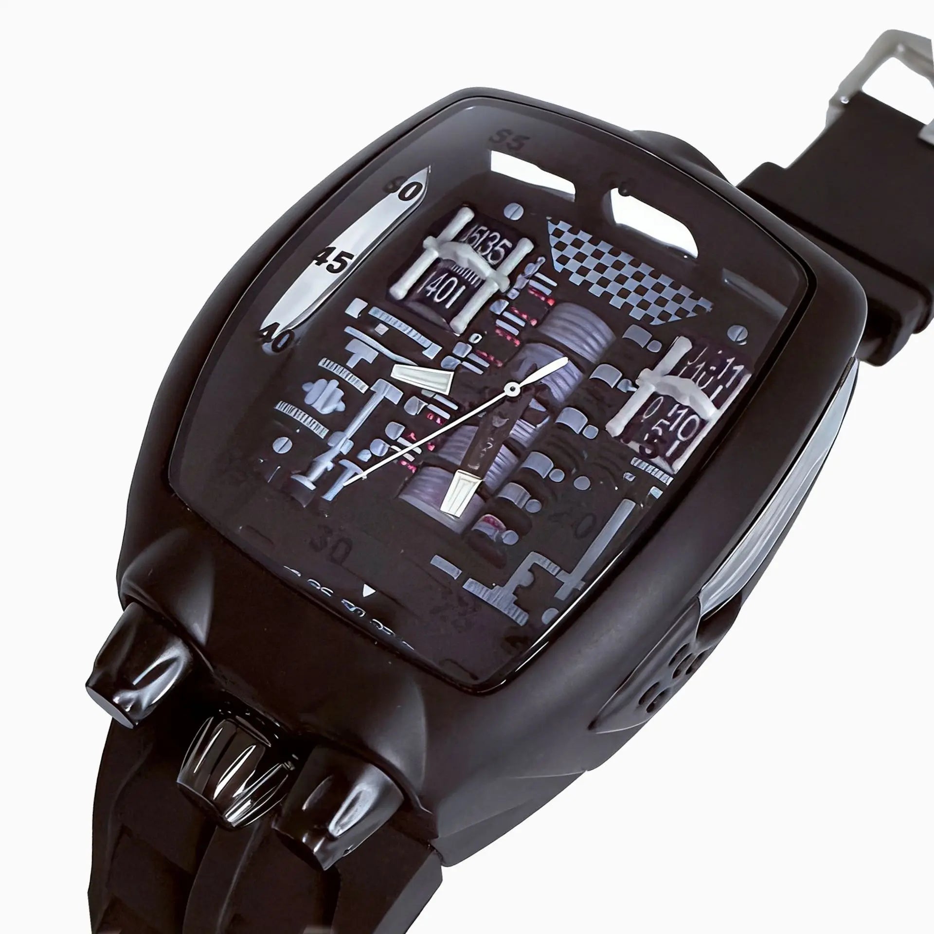 Alien Y2k Transparent hollow design Quartz Watch Mens Special Creative unique case Shape Design Fashion Men Watch AAA Clock