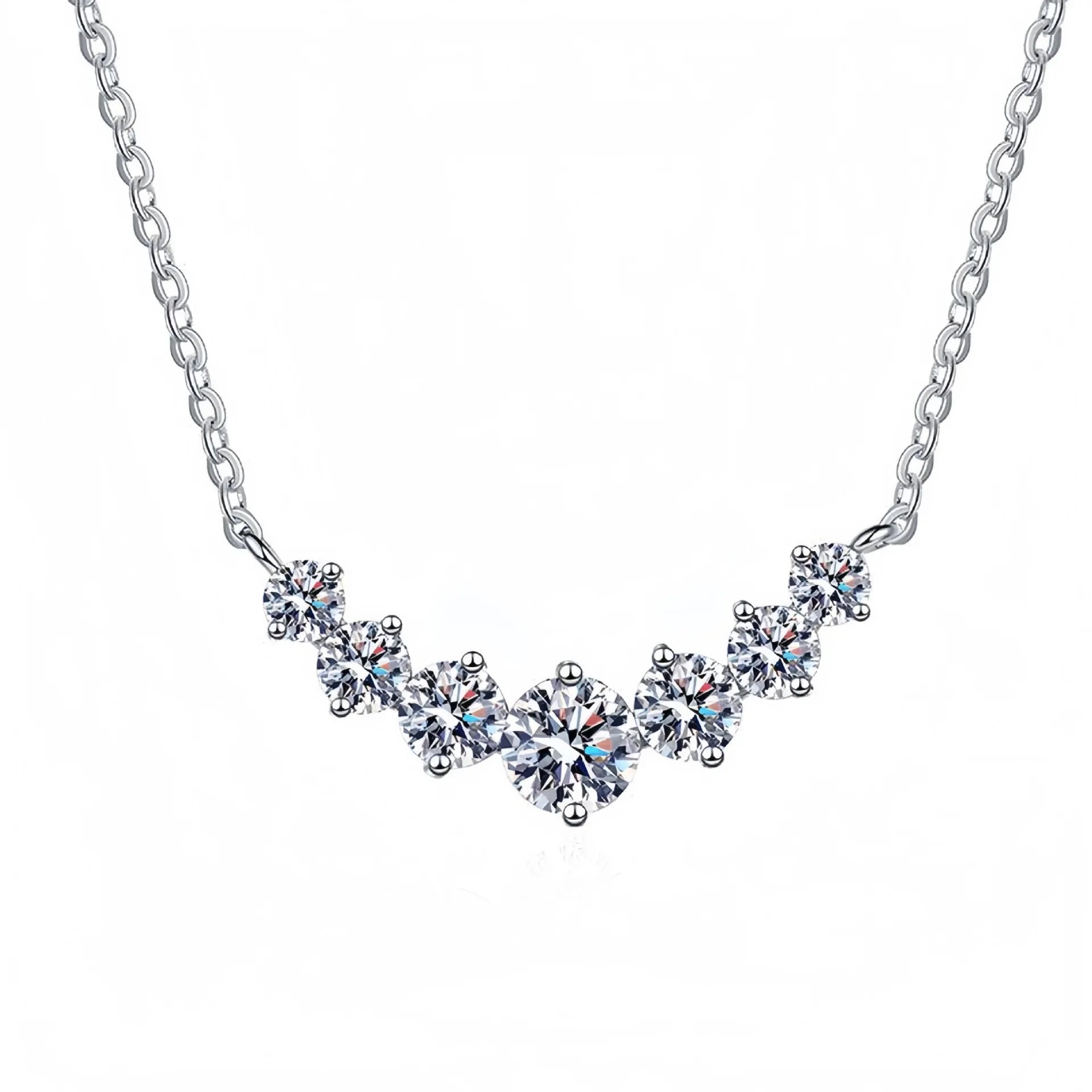 925 Sterling Silver Necklace Pendant 5A Zircon Fashion for Women Wedding Jewelry Engagement Charm Party Gift Fine fine chain