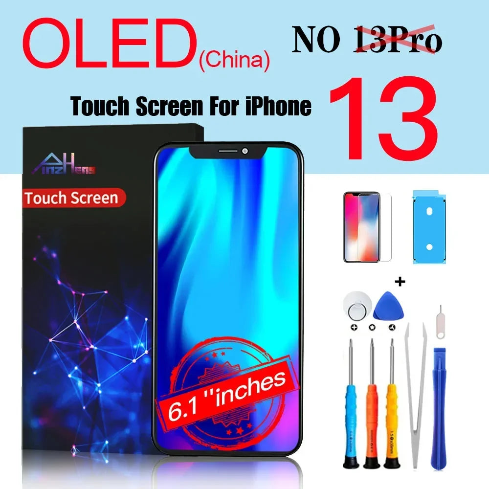 PINZHENG High Quality Screen AMOLED INCELL LCD OLED OEM For iPhone 11 12 13 Mini Pro Max XS XR MAX Display Replacement With Tool
