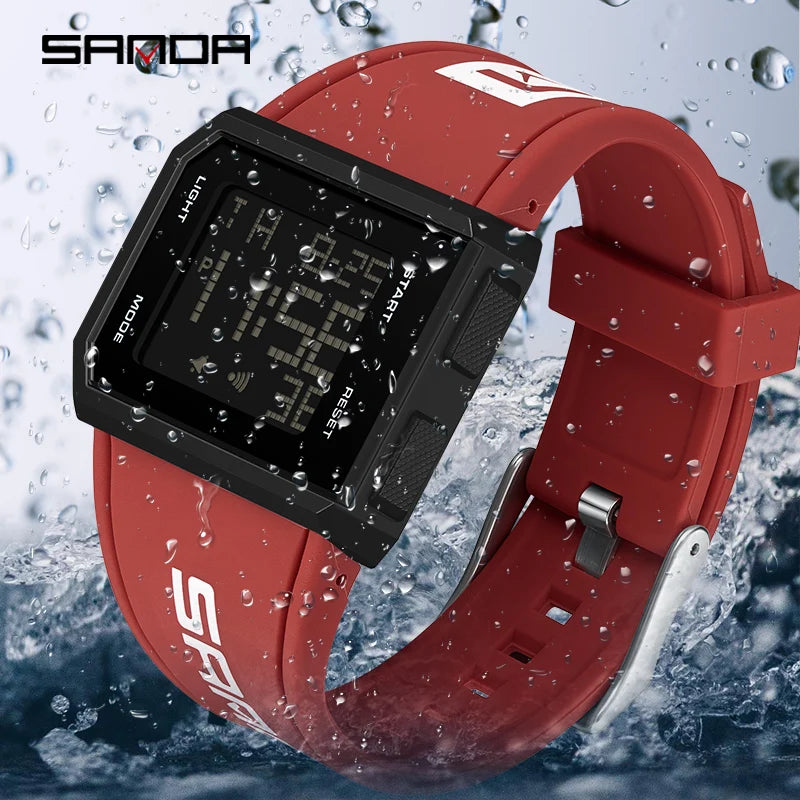 SANDA Brand Men's Watches Fashion Casual Watch for Men Sport LED Digital Wristwatch Waterproof Military Clock Relogio Masculino