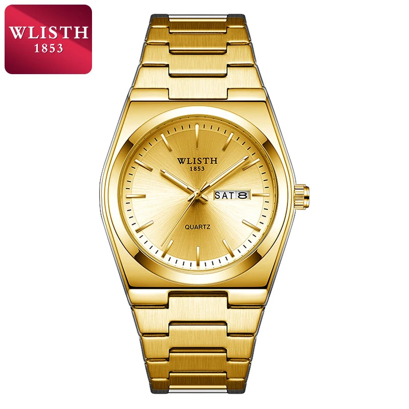 WLISTH Luxury Men Watch Waterproof Fashion Business Watch Stainless Steel Watch For Man Casual Quartz Watches Male Sport reloj
