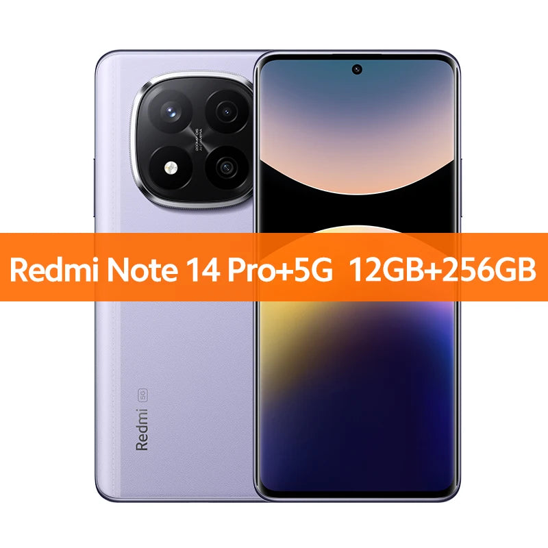 Global version Xiaomi Redmi Note 14 Pro+ 5G Smartphone 200MP AI camera Snapdragon® 7s Gen 3 120W HyperCharge 6.67 AMOLED display