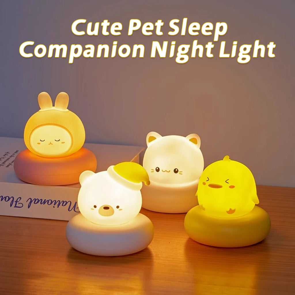 Cute Cartoon LED Night Light with Multi Level Dimming Touch Control Baby Bedside Lamp Essential for Nursery Room Decoration