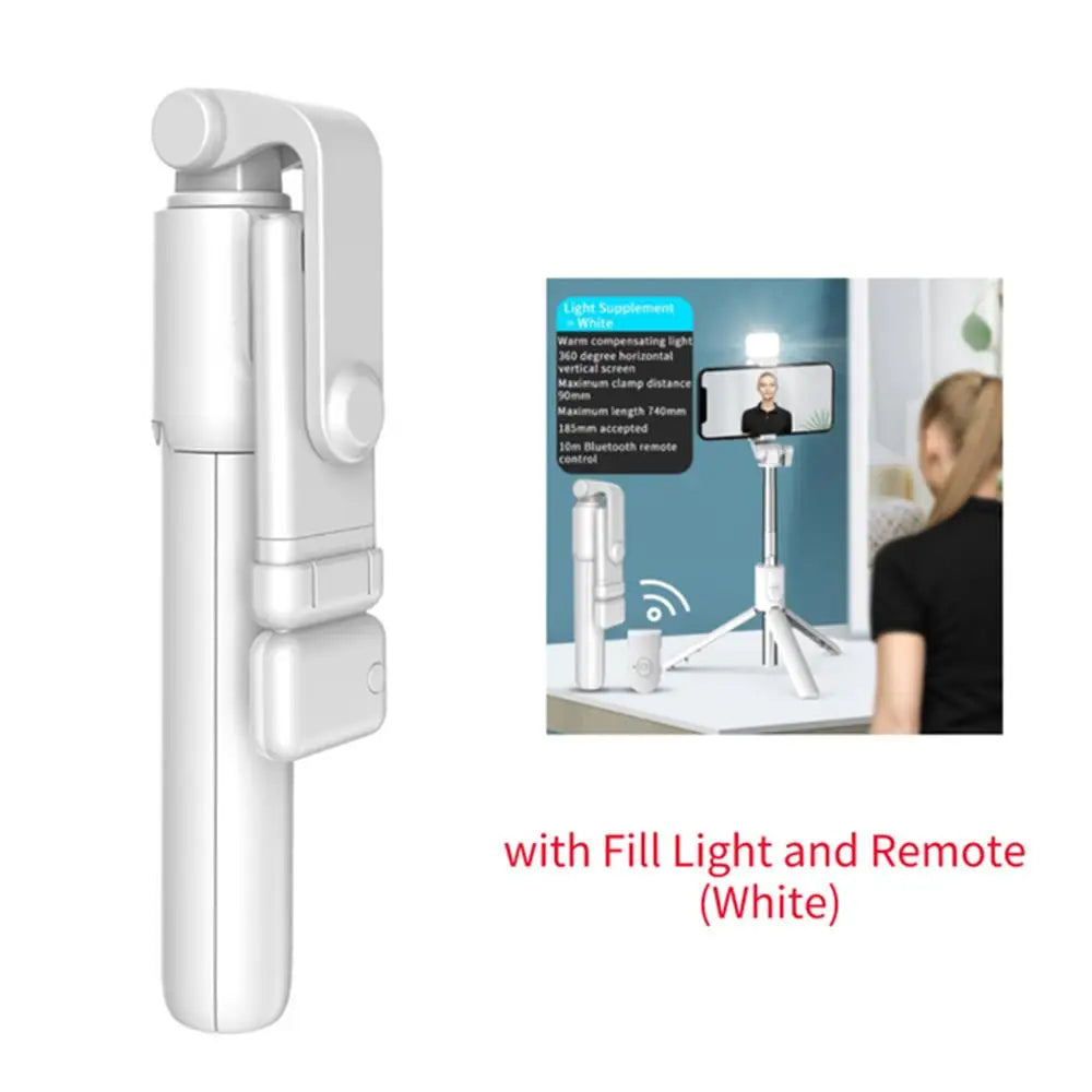 New Bluetooth Selfie Stick Mobile Phone Holder Retractable Portable Multifunct-ional Mini Tripod with Wireless Remote Shutter