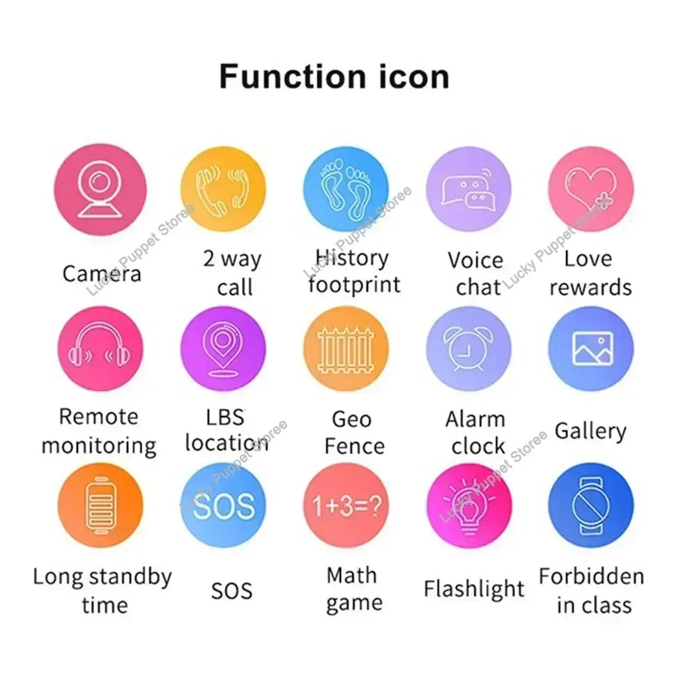 Kids Smart Watch SOS GPS Location Video Call 2G Sim Card For Children SmartWatch Camera Waterproof Watch For Boys Girls