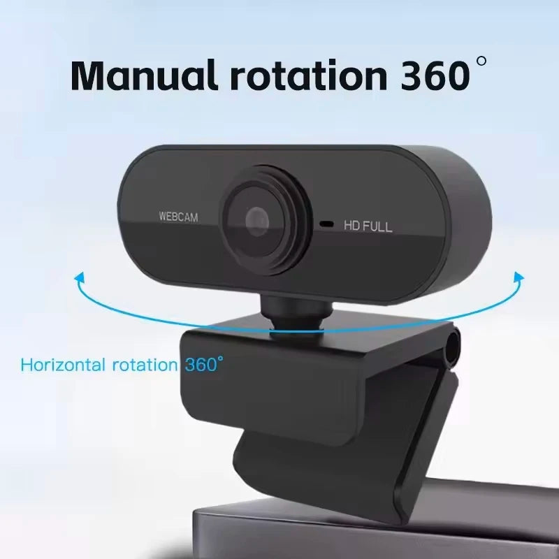 1080P HD Mini Webcam Microphone USB Interface Supports Laptop Desktop Computer Suitable Live Video Call Conference