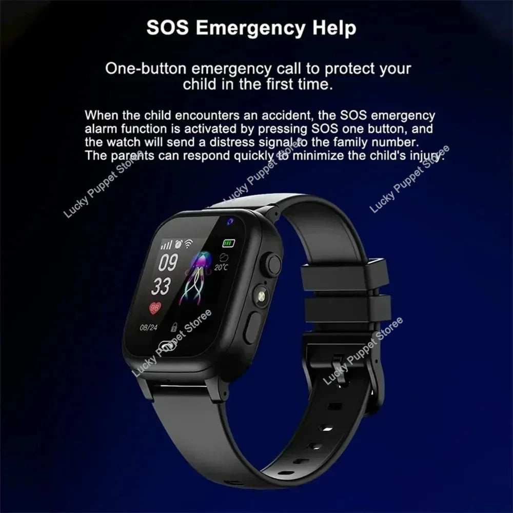 Kids Smart Watch SOS GPS Location Video Call 2G Sim Card For Children SmartWatch Camera Waterproof Watch For Boys Girls
