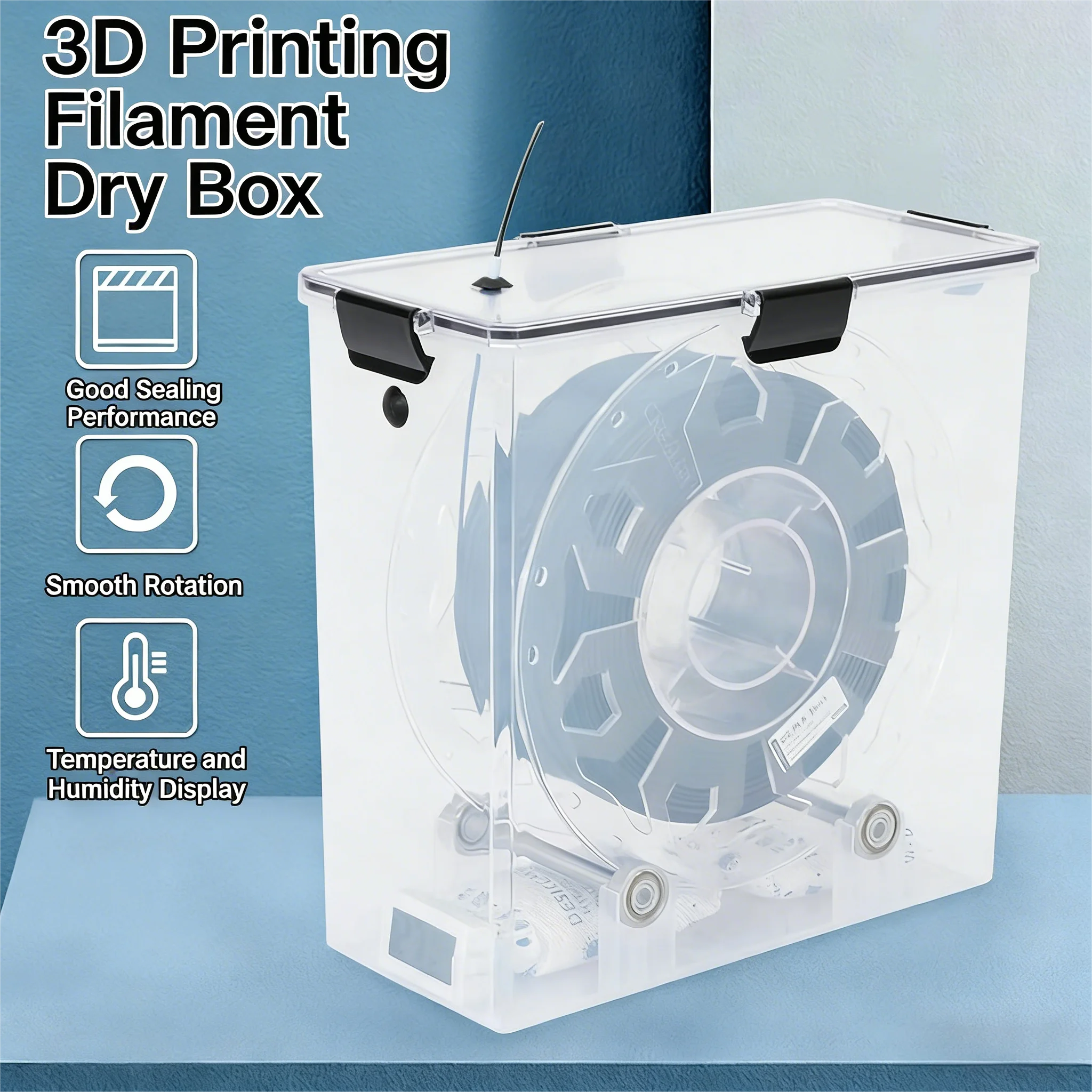 3D Printer Filament Dryer Box Airtight Moisture-Proof Storage with Real-Time Monitoring Tool Parts Holder for 3D Printing