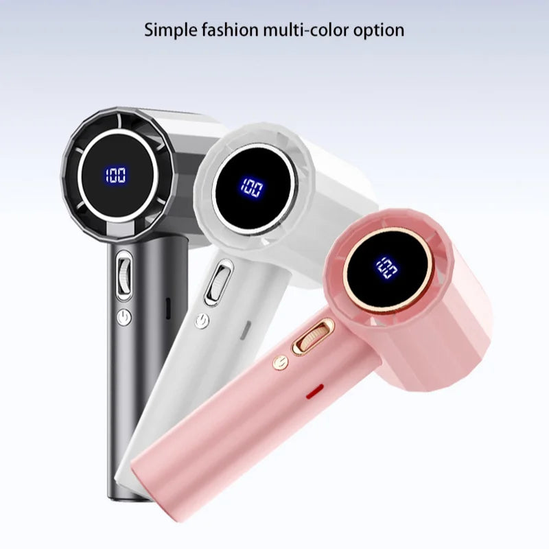 Lenovo Portable Refrigeration Fan Handheld Turbo Fan 100 Gears Adjustable USB Rechargeable Mini Personal Fan for Travel Camping