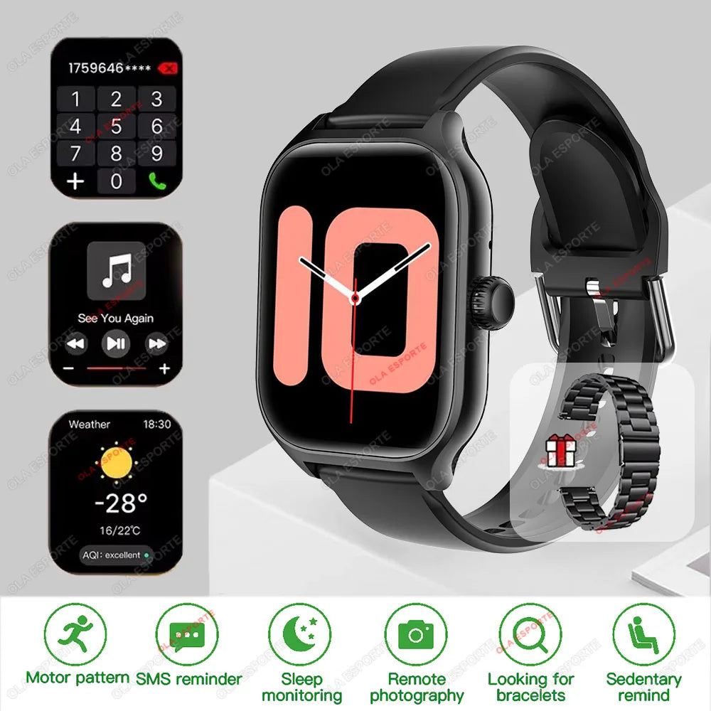 New Smartwatch Global Version GPS Tracker Bluetooth Call Heart Rate Monitor IP68 Waterproof Sports Fitness Smart Watch Men Women