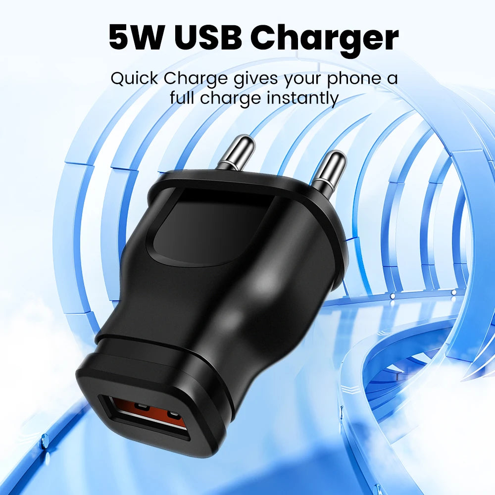 1A 5W USB Wall Charger Mini Universal EU US Travel Charger For iPhone Samsung Xiaomi Huawei Google Mobile Phone Power Adapter