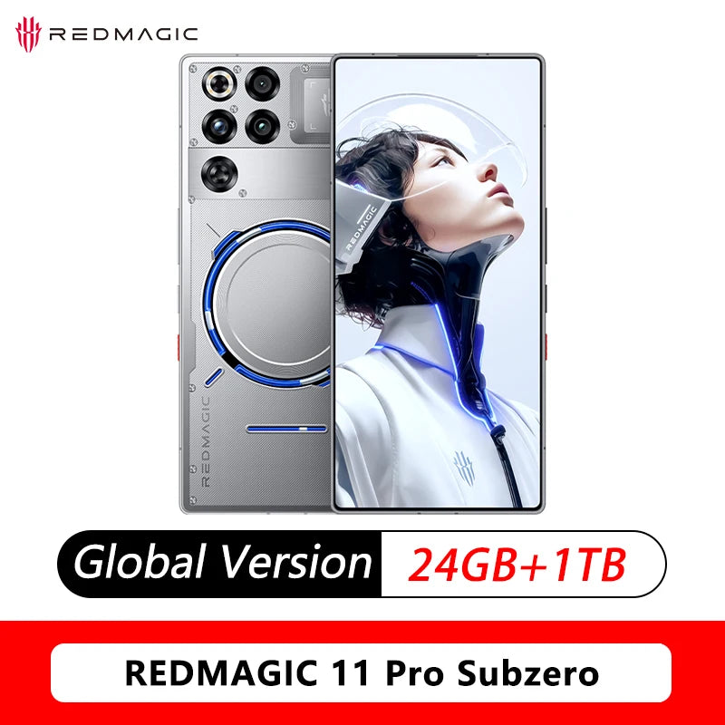 Global Version Redmagic 11 Pro NX809J Snapdragon 8 Elite Gen 5 6.85" 144Hz 2688x1216 AMOLED 50MP*2+2MP+16MP 7500Ah 80W NFC