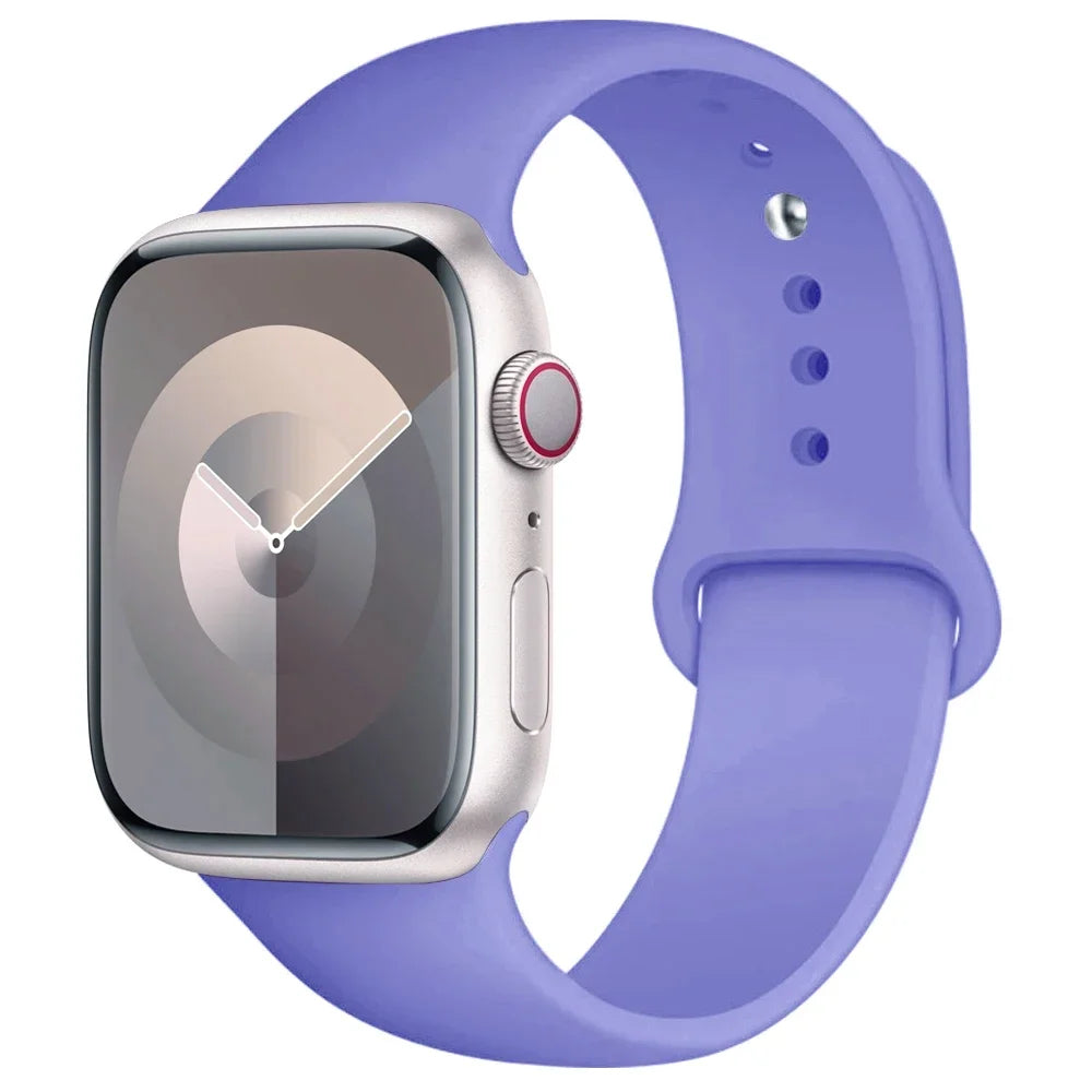 Silicone Band For Apple Watch strap 44mm 45mm 40mm 41mm 42-46mm 49mm sport bracelet iwatch series 11-10-9-8 7 6 5 4 SE-Ultra 2/3