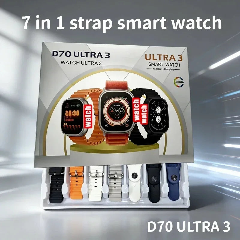 7 in 1 strap watch DT900 Support Music Wireless charging Bluetooth Calling Health& Fitness Tra Sports smart watch men and women