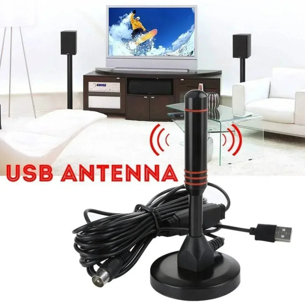 Indoor Outdoor Ultra HD Digital TV Antenna with VHF UHF Amplifier 200 Miles Range Quick Response Aerial Set for Amplified DAB