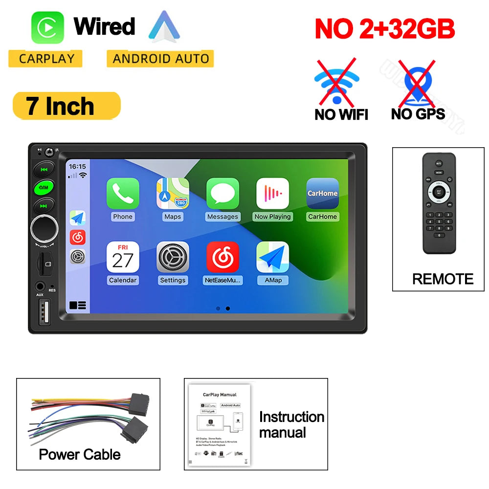 7/9/10 inch Universal Android 13 Car Radio 32G/64G Autoradio android 2 Din car radio GPS BT Central Multimedia Smart car systems