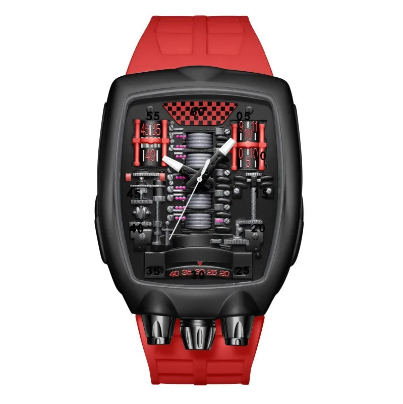 Alien Y2k Transparent hollow design Quartz Watch Mens Special Creative unique case Shape Design Fashion Men Watch AAA Clock