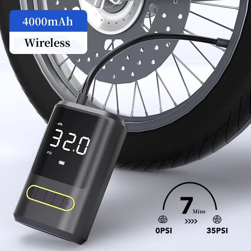 LEIBOO Tire Inflator Portable Air Compressor 150PSI Air Pump for Car Tires Emergency LED Light for Car Motorcycle Bike Ball