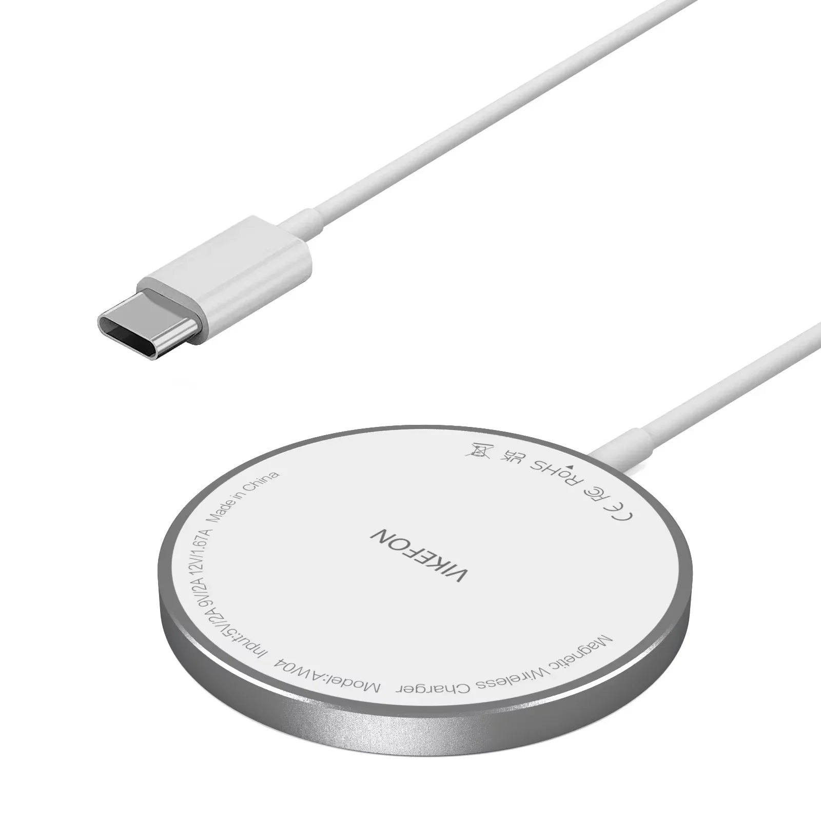 VIKEFON Magnetic Wireless Charger Pad USB Type C PD For Magsafe iPhone 17 16 15 14 13 12 Pro Max Fast Charging Dock Chargers