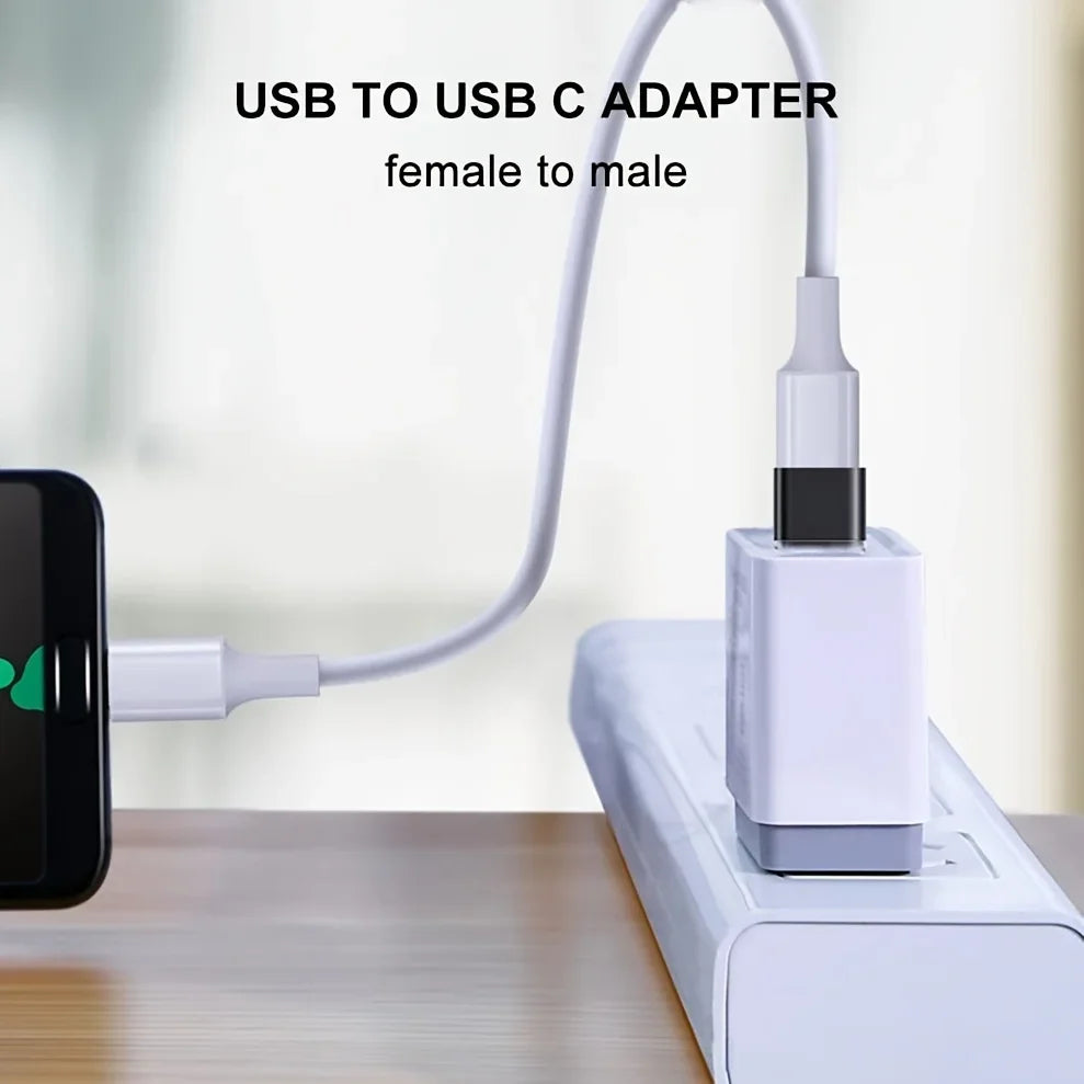 USB to USB-C Adapter, USB-C Female to USB Male Fast Charging and OTG Converter, Compatible with iPhone 1/14/13/12/11 Pro Max Plu