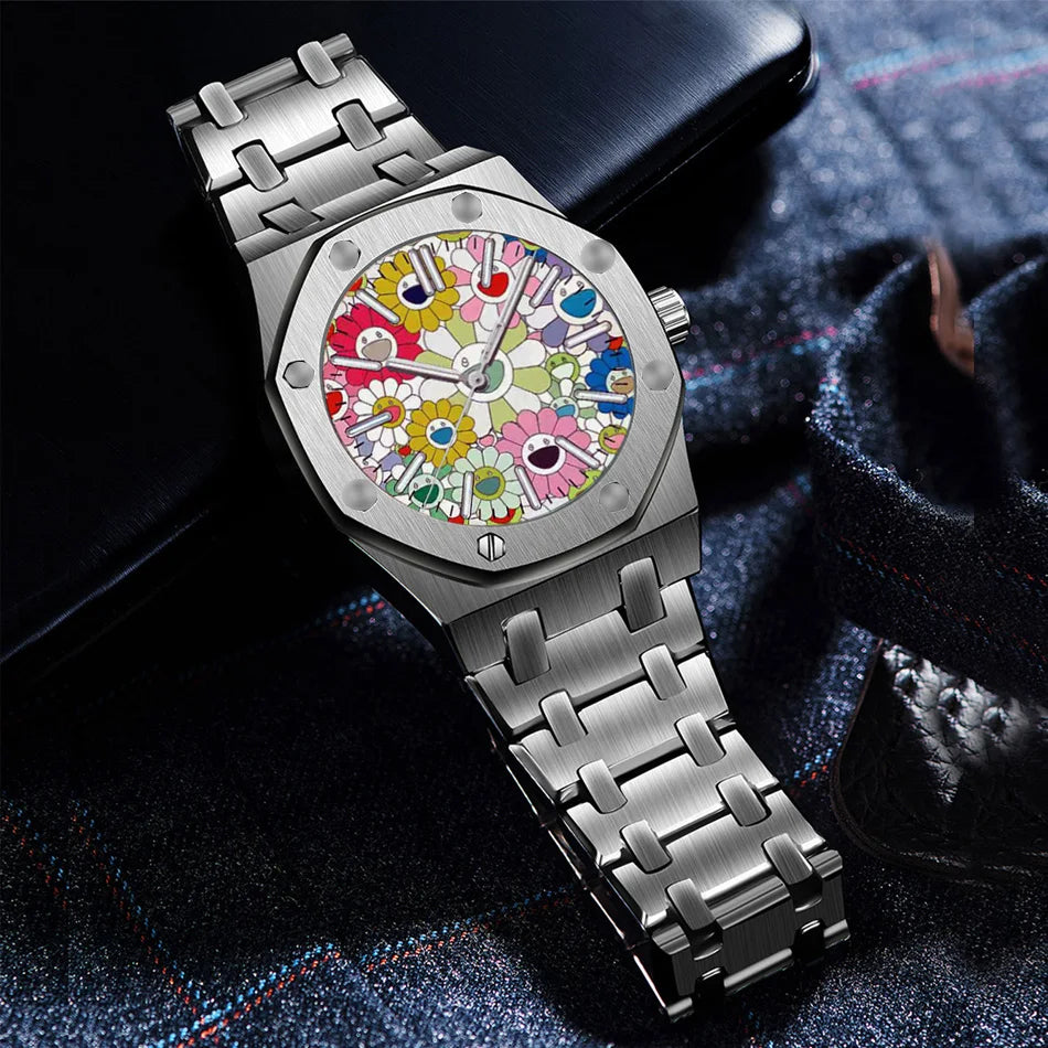 Retro Men's Quartz Qatch Luxury and Fashionable Women's Clock Luminous Sports Watch Alloy Business Quartz Wristwatch Gift