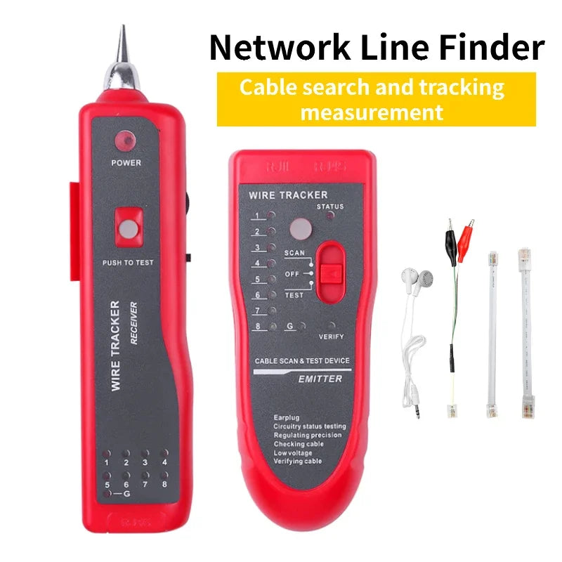 kebidumei LAN Network Cable Tester Cat5 Cat6 RJ45 UTP STP Line Finder Wire Tracker Tracer Diagnose Tone Distance Cable Tester