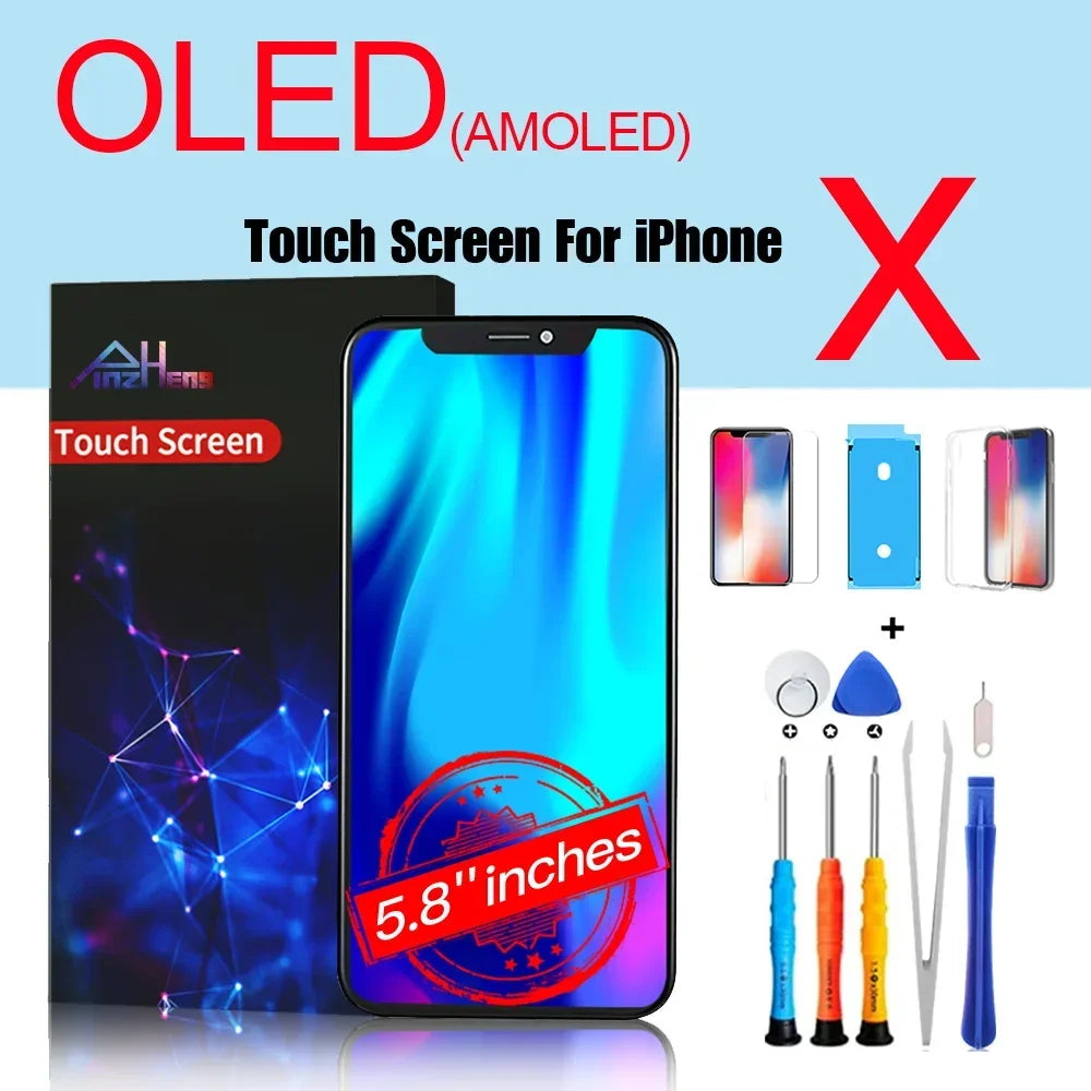 PINZHENG High Quality Screen AMOLED INCELL LCD OLED OEM For iPhone 11 12 13 Mini Pro Max XS XR MAX Display Replacement With Tool