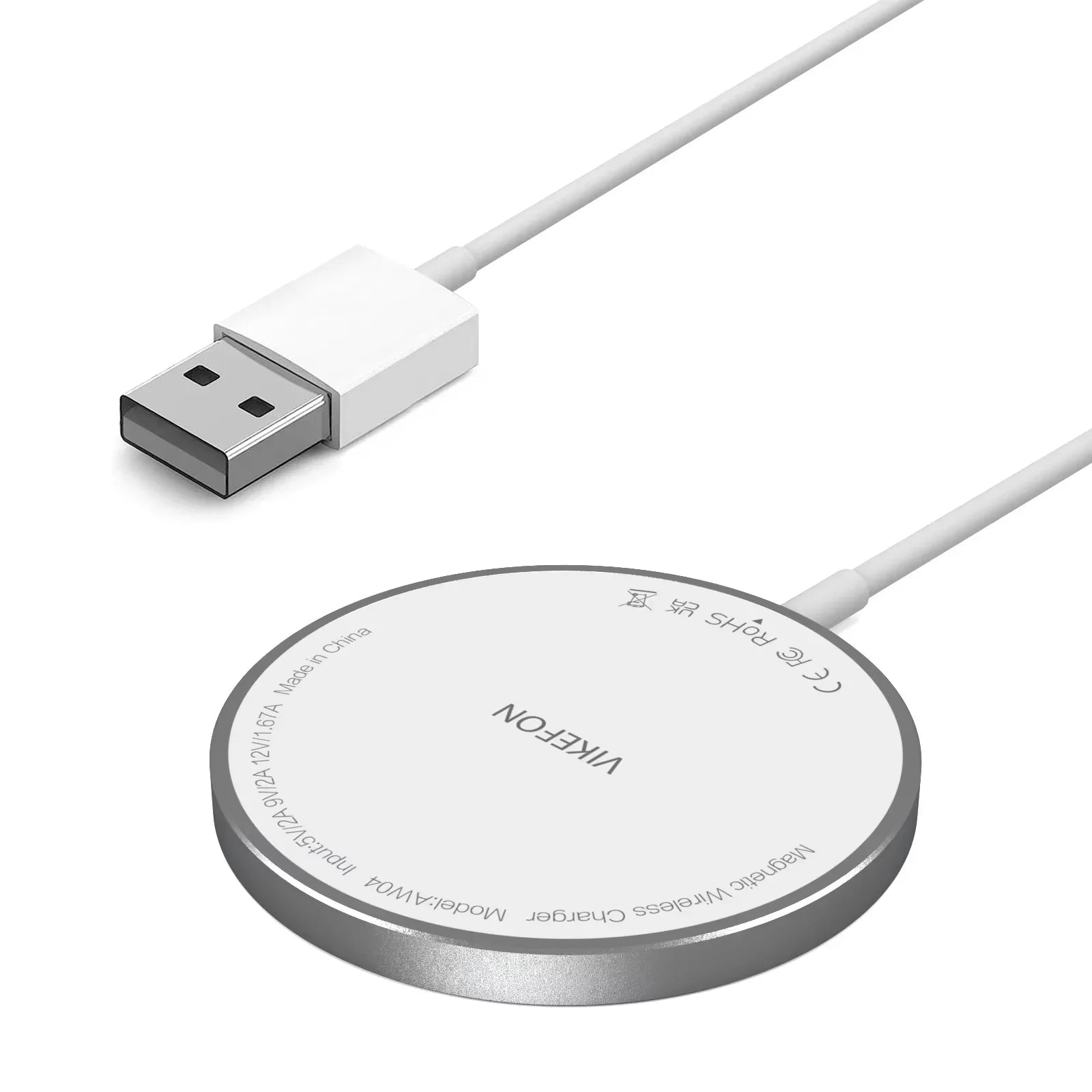 VIKEFON Magnetic Wireless Charger Pad USB Type C PD For Magsafe iPhone 17 16 15 14 13 12 Pro Max Fast Charging Dock Chargers