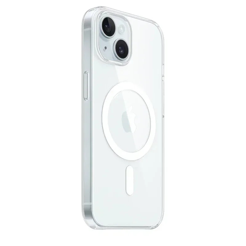 Magnetic Original Clear Case For iPhone 17 16 15 14 13 12 11 Pro Max Plus mini Air Funda For Magsafe Silicone Transparent Cover