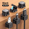 Joyroom Magnetic Cable Clips Cable Smooth Adjustable Cord Holder Cable Management Wire Keeper Under Desk Cable Organizer Holder