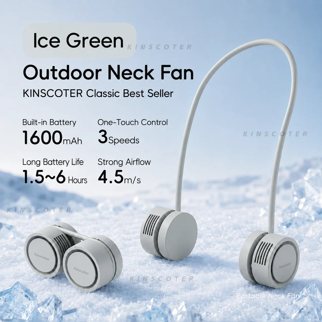 New Hanging Neck Fan Portable Cooling Fan Air Cooler USB Leafless Bladeless Neckband Mini Rechargeable Electric Fans