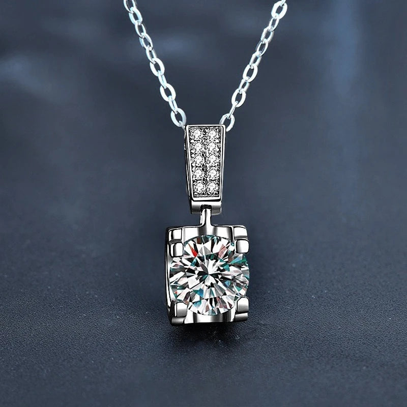 New 925 Sterling Silver Necklace Pendant 5A Zircon For Women Classics Fashion Wedding Engagement Jewelry Party Gift Necklaces
