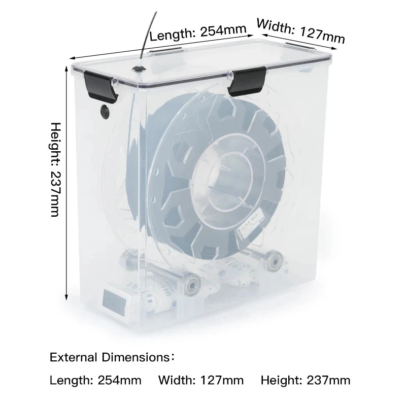 3D Printer Filament Dryer Box Airtight Moisture-Proof Storage with Real-Time Monitoring Tool Parts Holder for 3D Printing