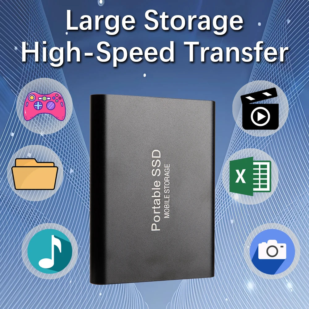 External portable hard drive 16TB original mechanical 2TB/4TB portable SSD 1TB compatible with PC/Mac/phone USB3.1 high-speed