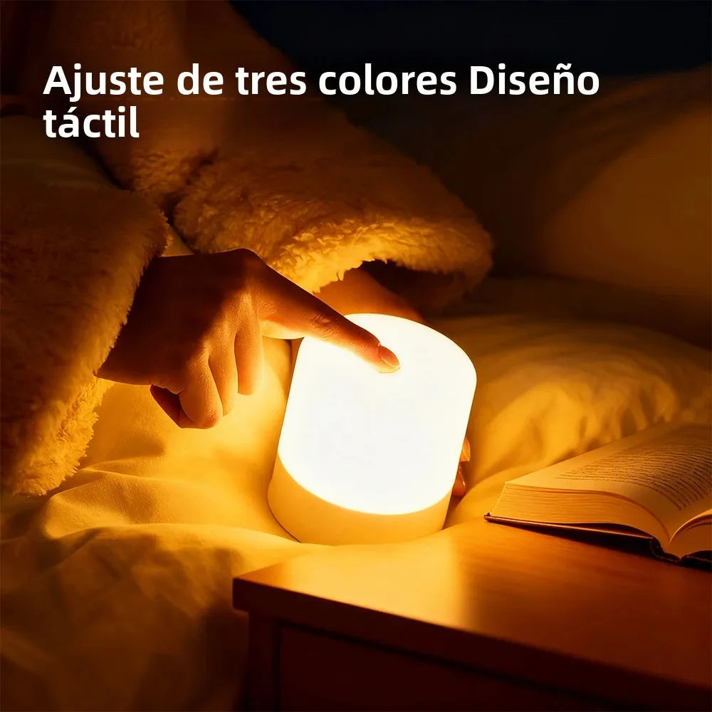 LED Touch Switch Night Lamp Remote Control Rechargeable Three Colors Dimmable Light Timing Bedside Sleeping Reading Table Lights