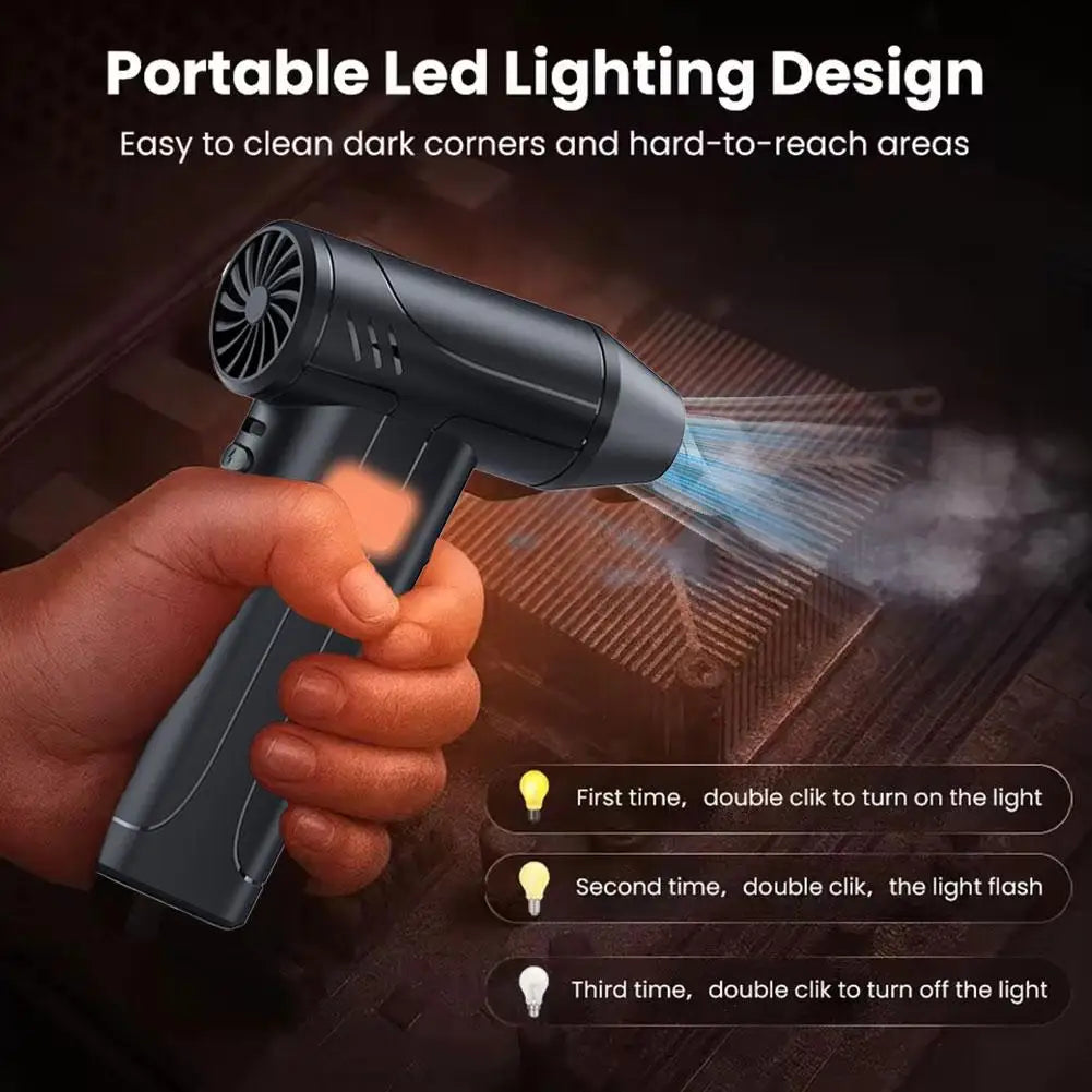 Fan Rechargeable Blower Portable Powerful Versatile Efficient Cleaning Solution Leaf Blower Wireless Powerful Air Fan