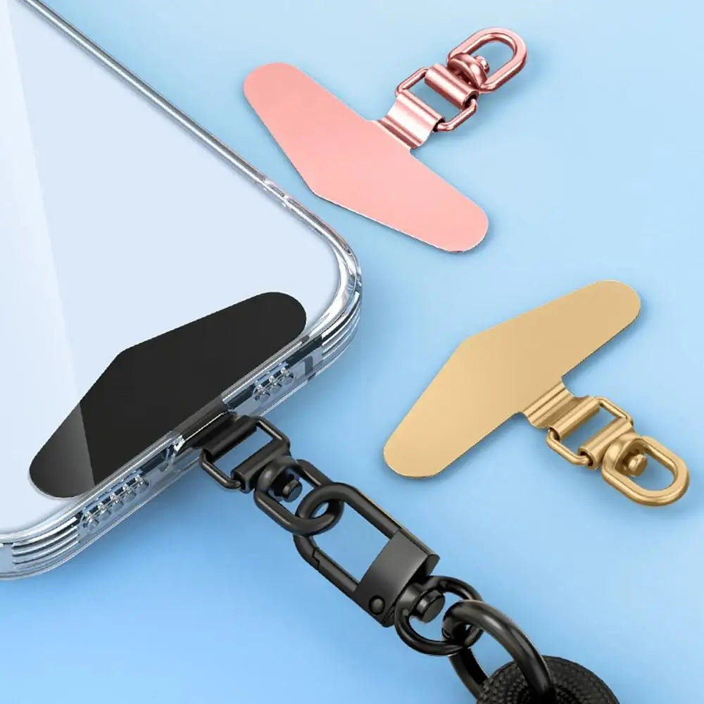1-4Pcs New Upgrated 360 Rotatable Stainless Steel Phone Tether Metal Patch Gasket PLR Cellphone Lanyard Safety Connecter Piece