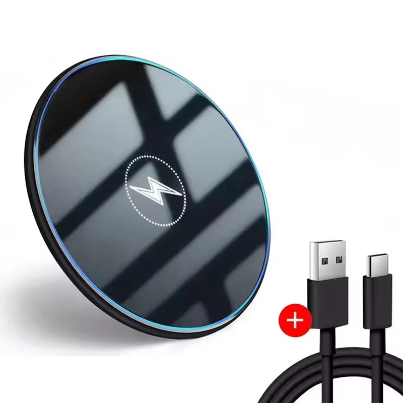 15W Fast Wireless Charger Pad Universal Wireless Charging Station For Magsafe iPhone 17 16 15 14 13 12 Pro Max Samsung S20-S25