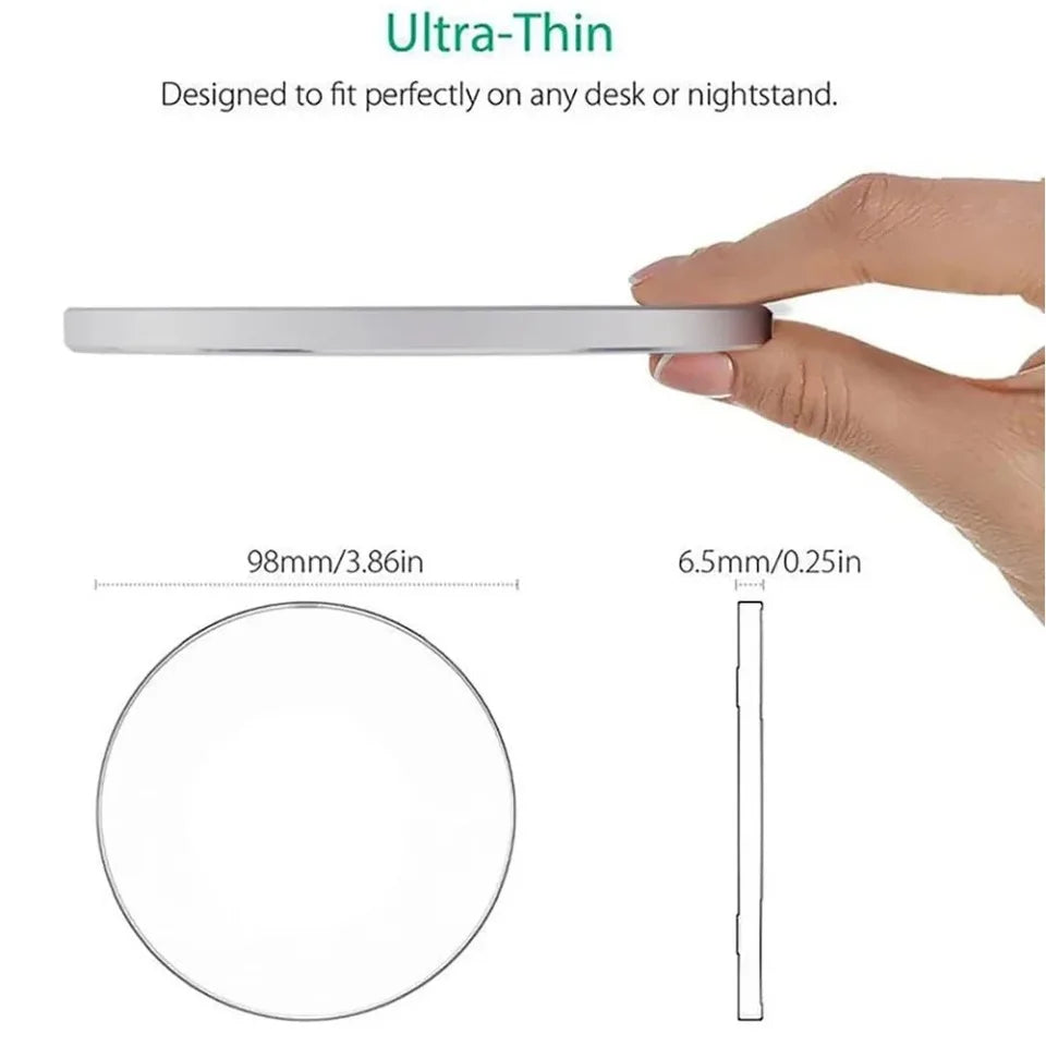 15W Fast Wireless Charger Pad Universal Wireless Charging Station For Magsafe iPhone 17 16 15 14 13 12 Pro Max Samsung S20-S25