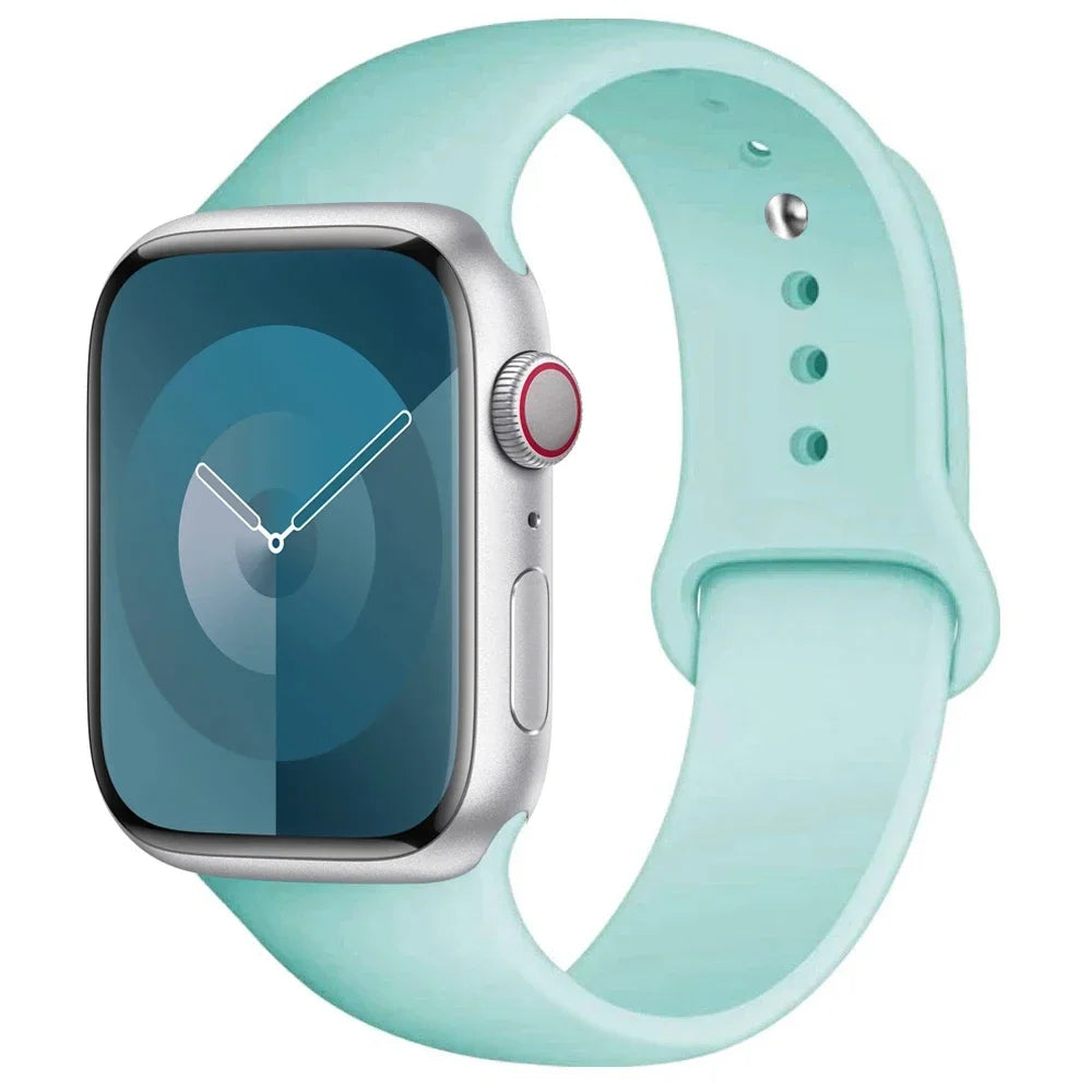 Silicone Band For Apple Watch strap 44mm 45mm 40mm 41mm 42-46mm 49mm sport bracelet iwatch series 11-10-9-8 7 6 5 4 SE-Ultra 2/3