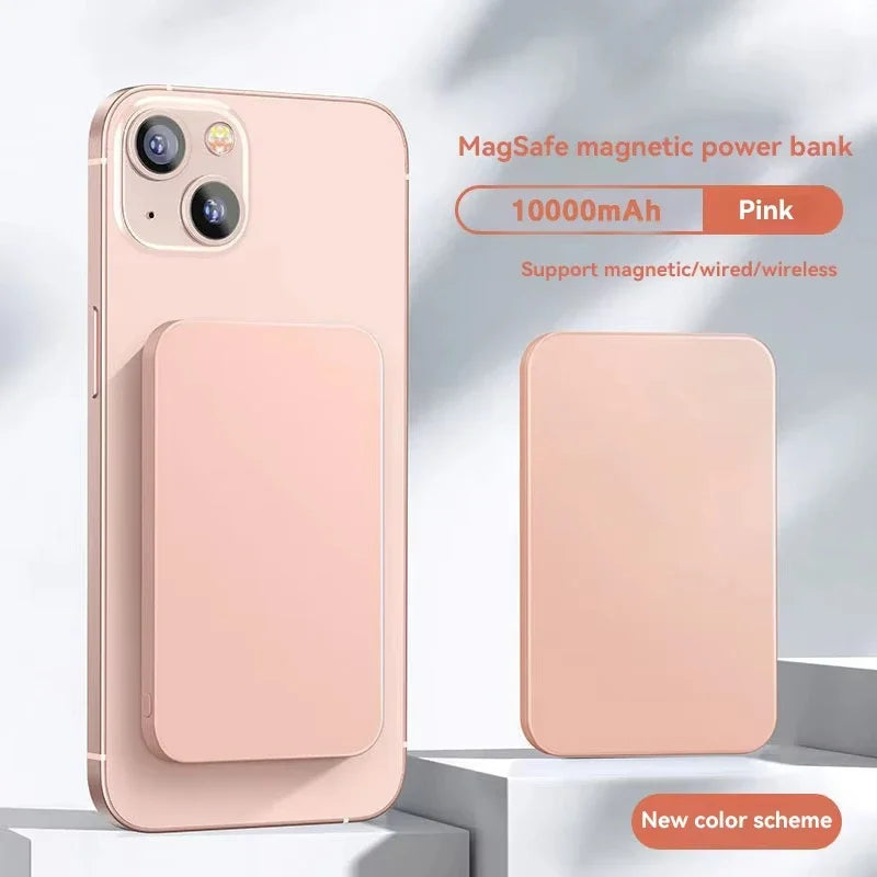 50000mAh Wireless Magnetic Power Bank Charger Fast Charging Portable Charger External Spare Battery For Apple iPhone Android
