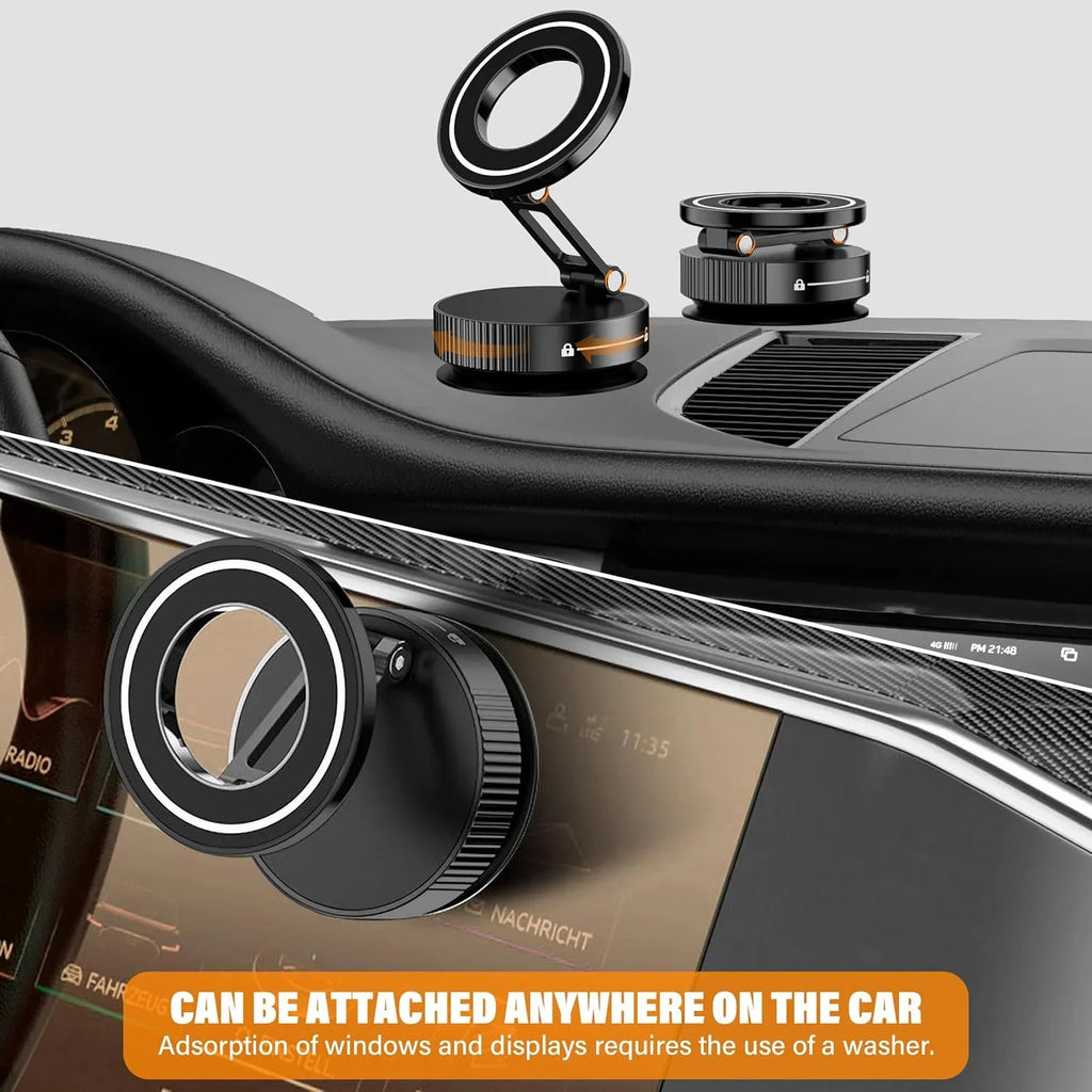 2026 Upgraded Suction Cup Phone Mount Nano Gel 360° Vacuum Magnetic Car Phone Holders for Your Car 110LBS Reinforced Mount