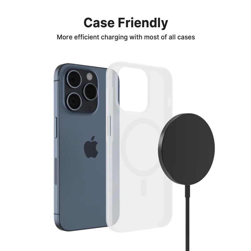 VIKEFON Magnetic Wireless Charger Pad USB Type C PD For Magsafe iPhone 17 16 15 14 13 12 Pro Max Fast Charging Dock Chargers