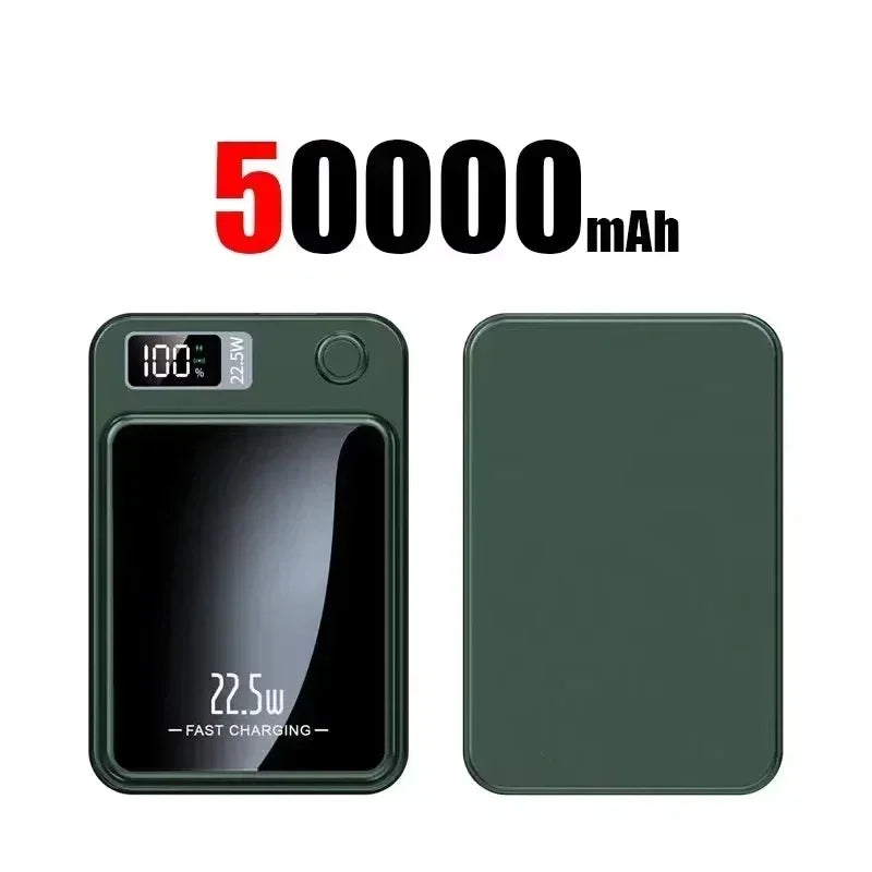 Lenovo Magnetic Wireless Power Bank 500000mAh PD22.5W Large Capacity Fast Charging External Battery For iPhone Huawei Samsung