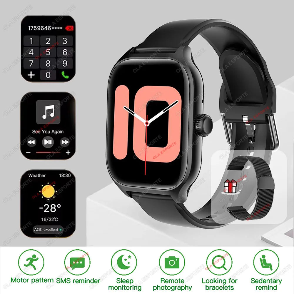 New Smartwatch Global Version GPS Tracker Bluetooth Call Heart Rate Monitor IP68 Waterproof Sports Fitness Smart Watch Men Women