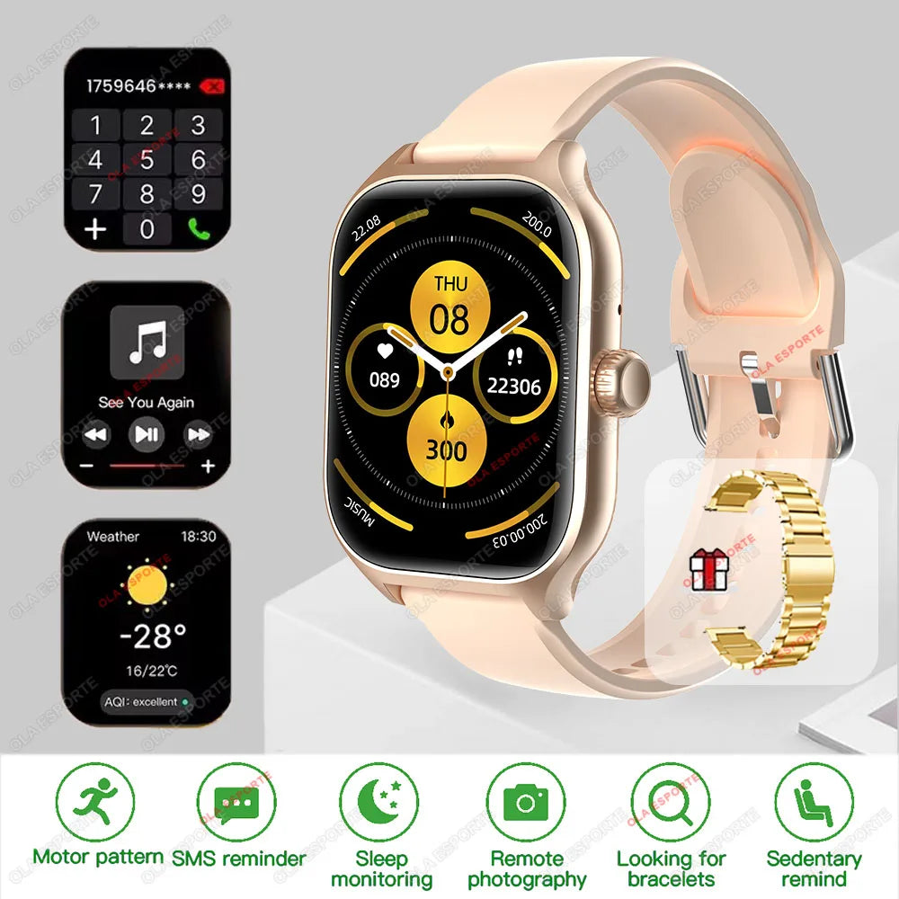 New Smartwatch Global Version GPS Tracker Bluetooth Call Heart Rate Monitor IP68 Waterproof Sports Fitness Smart Watch Men Women